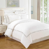 Lorenz Embroidered Cotton Duvet Cover Set